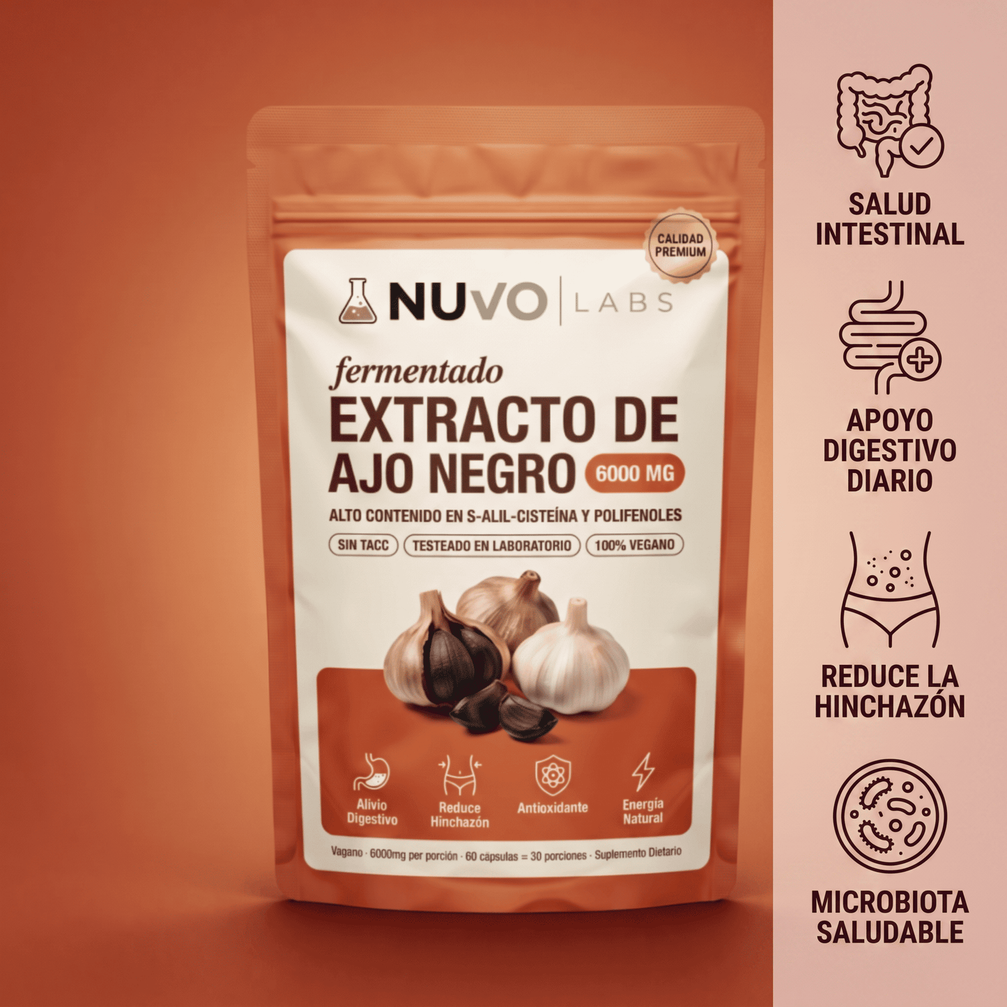 Extracto de ajo negro fermentado