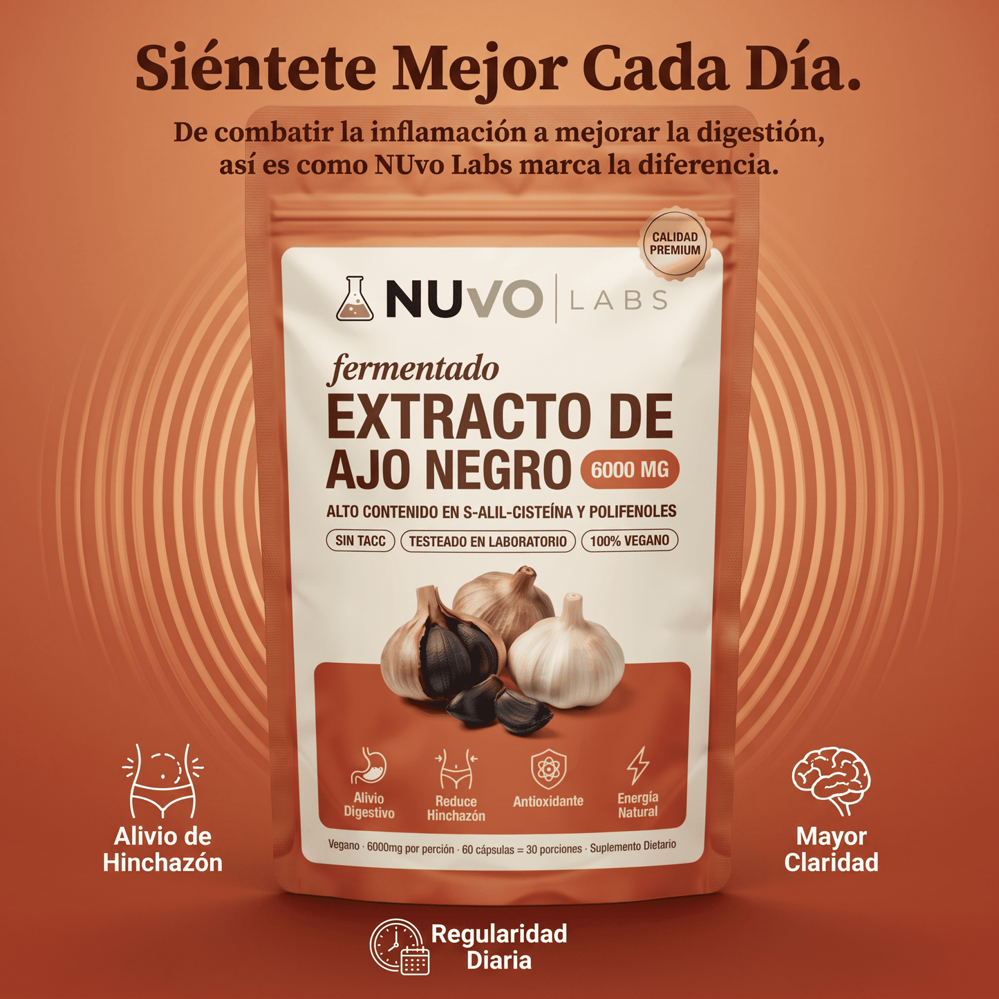 Extracto de ajo negro fermentado